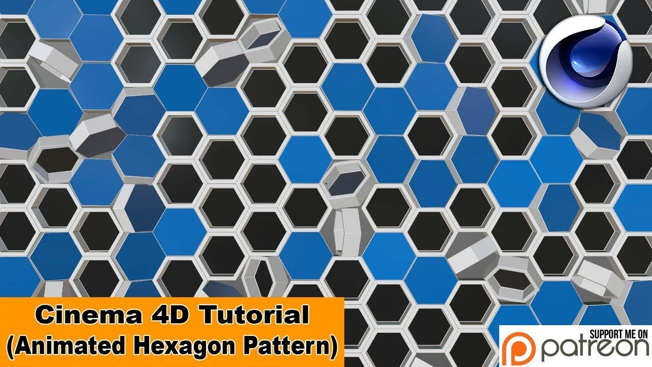 Animated Hexagon Pattern (Cinema 4D Tutorial)